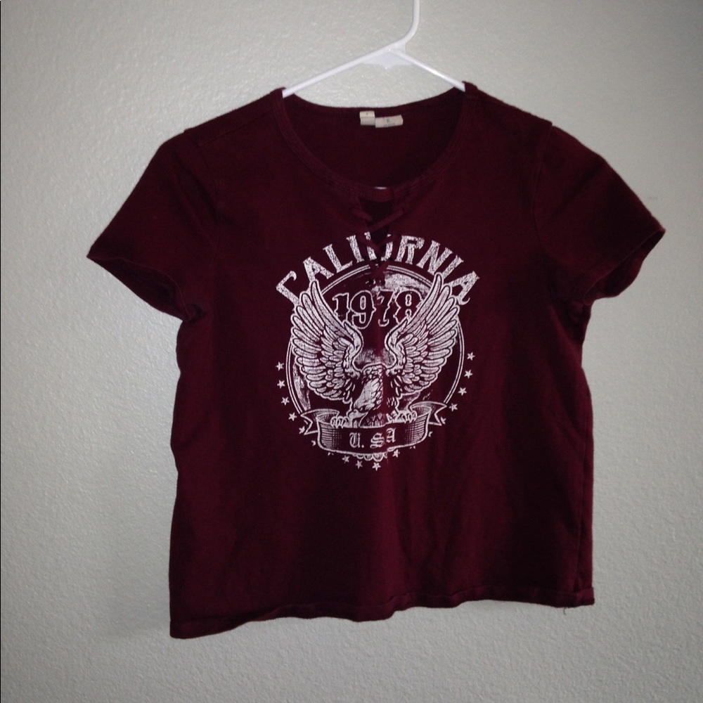 Burgundy California 1978 Eagle T-Shirt
